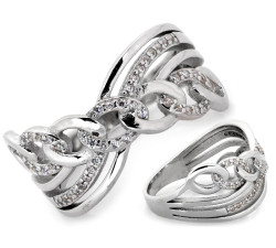 Srebrny pierścionek z cyrkoniami