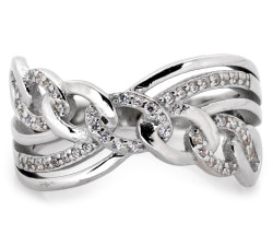 Srebrny pierścionek z cyrkoniami