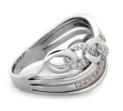 Srebrny pierścionek z cyrkoniami