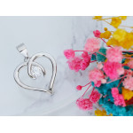 Srebrna zawieszka serce z cyrkonią