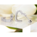 Srebrne kolczyki z cyrkoniami na sztyfcie