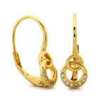 Subtelne kolczyki srebrne pozłacane angielskie