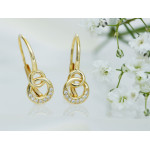 Subtelne kolczyki srebrne pozłacane angielskie