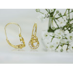 Subtelne kolczyki srebrne pozłacane angielskie