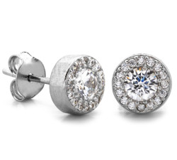 Kolczyki srebrne na sztyfcie z cyrkoniami