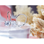 Srebrne kolczyki angielskie z cyrkonią