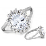 Srebrny pierścionek markiza 12 rozmiar 0.925