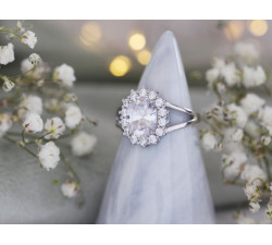 Srebrny pierścionek markiza 12 rozmiar 0.925