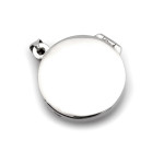 Zawieszka srebrne puzderko okrągłe zdobione cyrkoniami