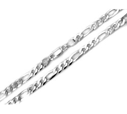 Srebrny łańcuszek męski 60 cm Figaro