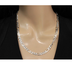 Srebrny łańcuszek męski 60 cm Figaro