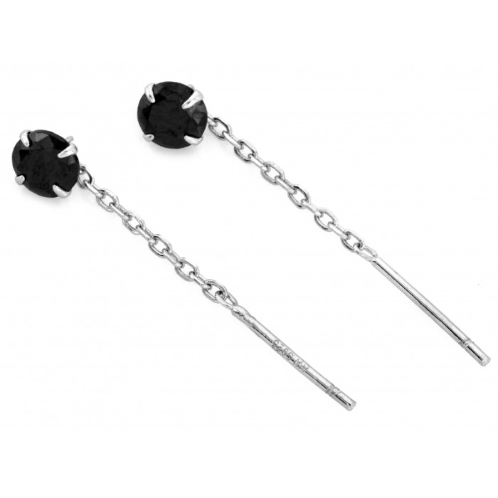 wiszące kolczyki z cyrkonią