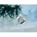 Srebrna zawieszka serce beads do bransoletki