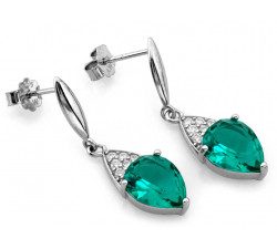 Srebrny komplet z cyrkoniami