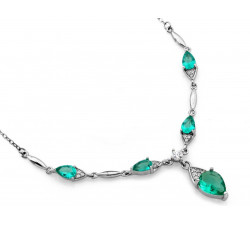 Srebrny komplet z cyrkoniami