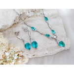 Srebrny komplet z cyrkoniami