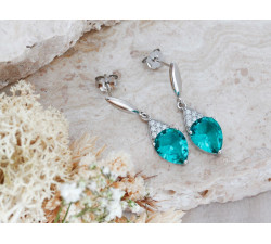 Srebrny komplet z cyrkoniami