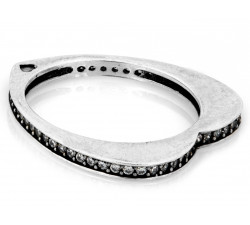 Zawieszka srebrne serce duża zarys kontury