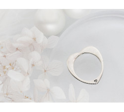 Zawieszka srebrne serce duża zarys kontury