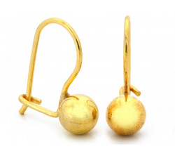 Pozłacane srebrne kolczyki z kulką