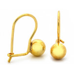 Pozłacane srebrne kolczyki z kulką
