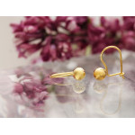 Pozłacane srebrne kolczyki z kulką