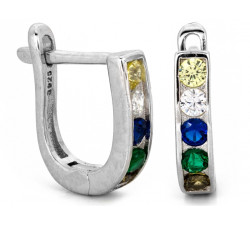 Srebrne kolczyki delikatne z cyrkoniami