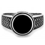 Srebrny pierścionek z markazytami 925