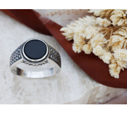 Srebrny pierścionek z markazytami 925