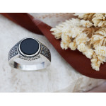 Srebrny pierścionek z markazytami 925