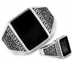 Srebrny pierścionek z wieloma kamieniami, biżuteria pr. 0.925