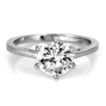 Srebrny pierścionek z cyrkoniami - Solitare