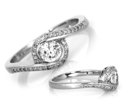 Srebrny pierścionek z cyrkoniami