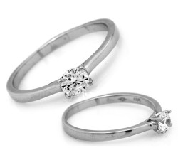 Srebrny pierścionek z cyrkonią ponadczasowy klasyczny