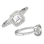 Pierścionek srebrny z cyrkoniami markiza