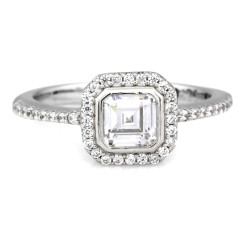 Pierścionek srebrny z cyrkoniami markiza