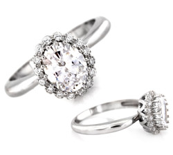 Srebrny pierścionek markiza z cyrkoniami