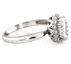 Srebrny pierścionek markiza z cyrkoniami