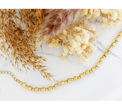 Pozłacana bransoletka stalowa z kuleczkami