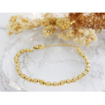 Pozłacana bransoletka stalowa z kuleczkami