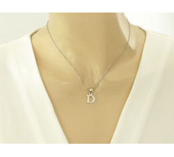 Zawieszka srebrna litera D