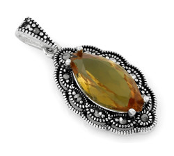 Srebrny komplet z cyrkoniami i zultanite 0.925