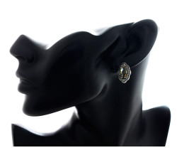 Srebrny komplet z cyrkoniami i zultanite 0.925