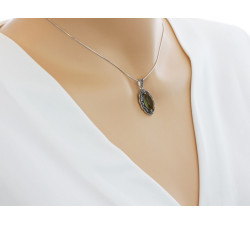 Srebrny komplet z cyrkoniami i zultanite 0.925