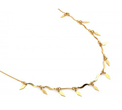 Naszyjnik srebrny pozłacany z zawieszkami