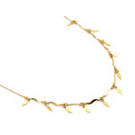 Naszyjnik srebrny pozłacany z zawieszkami