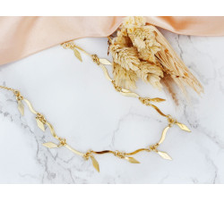 Naszyjnik srebrny pozłacany z zawieszkami