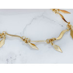 Naszyjnik srebrny pozłacany z zawieszkami