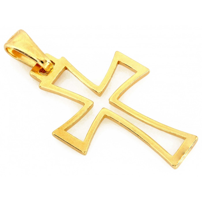 Krzyżyk srebrny pozłacany