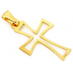 Krzyżyk srebrny pozłacany